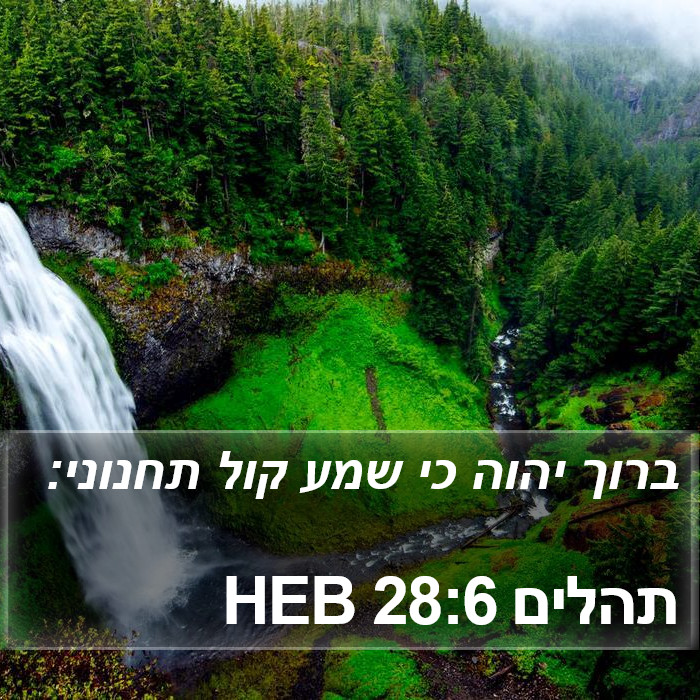 תהלים 28:6 HEB Bible Study