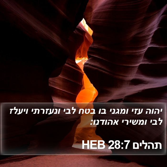 תהלים 28:7 HEB Bible Study