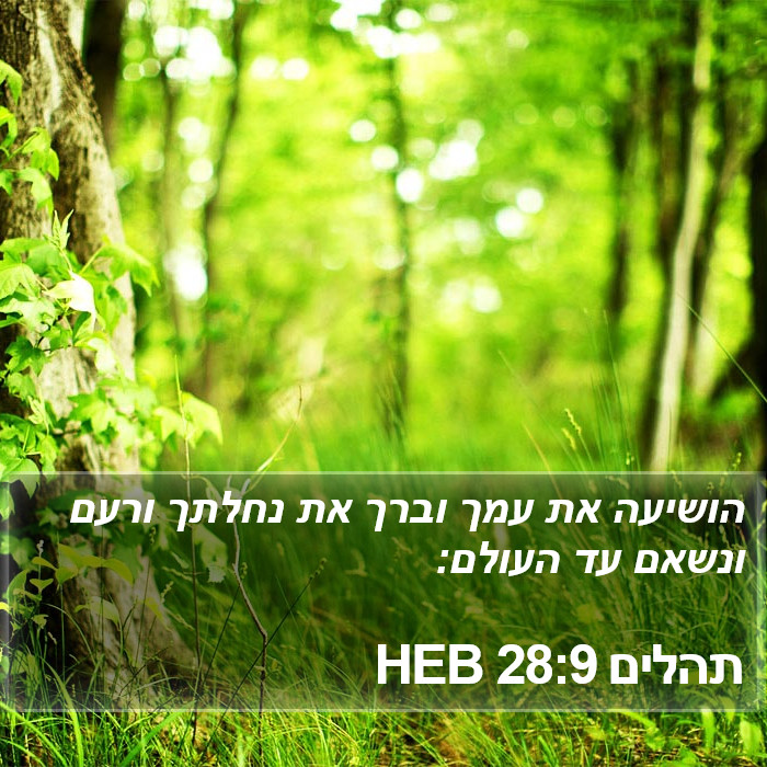 תהלים 28:9 HEB Bible Study