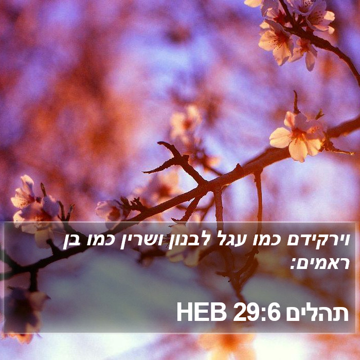 תהלים 29:6 HEB Bible Study