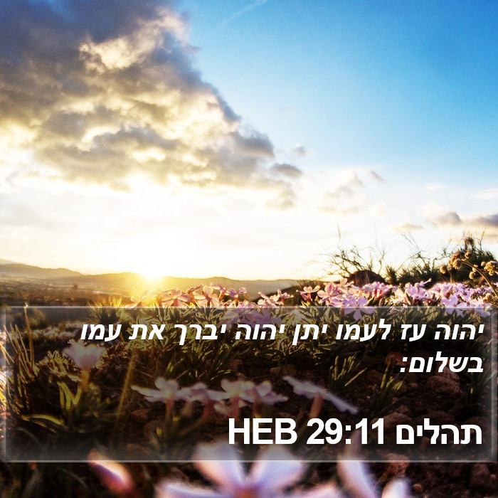 תהלים 29:11 HEB Bible Study