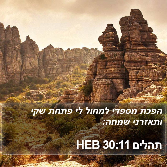 תהלים 30:11 HEB Bible Study