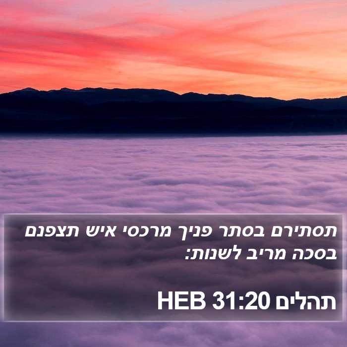 תהלים 31:20 HEB Bible Study