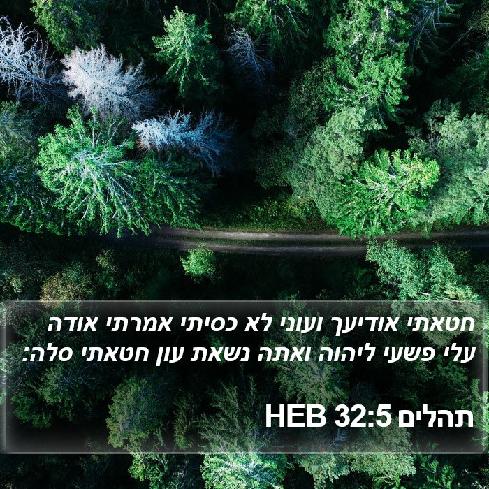 תהלים 32:5 HEB Bible Study