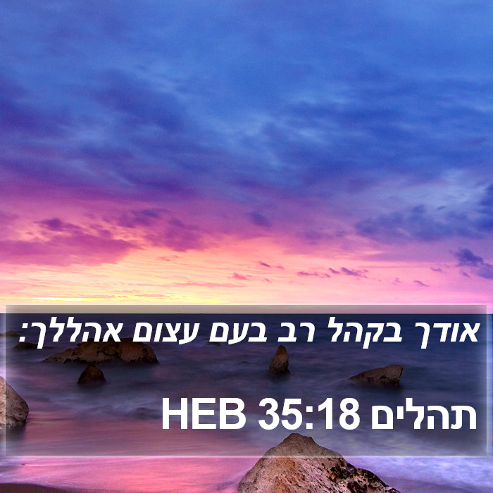 תהלים 35:18 HEB Bible Study