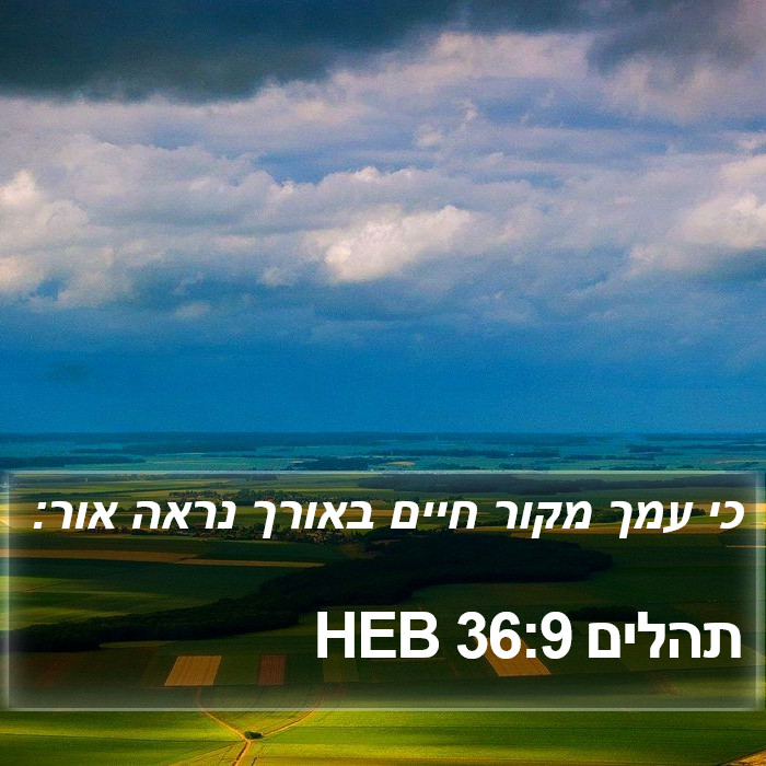 תהלים 36:9 HEB Bible Study