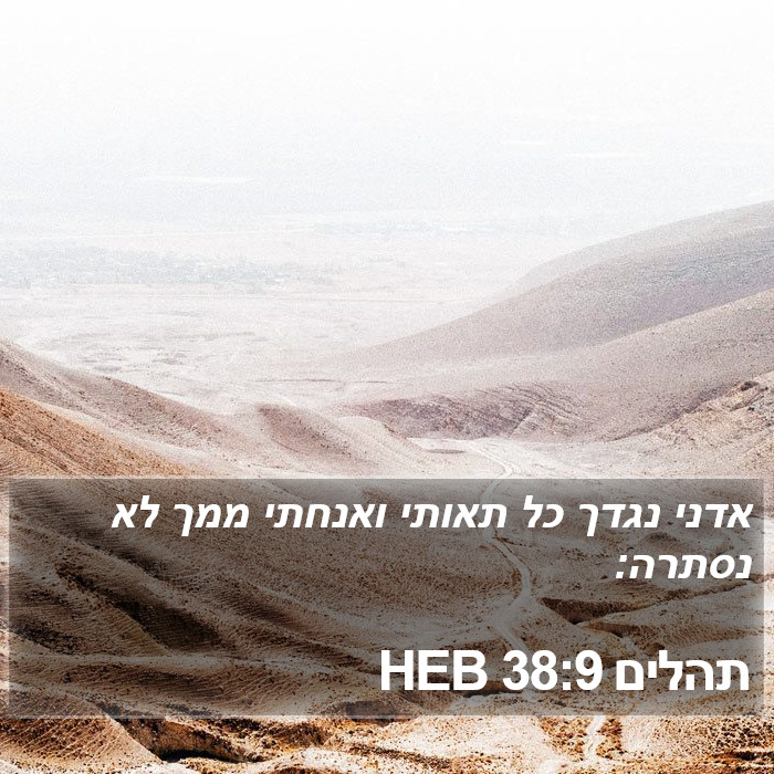 תהלים 38:9 HEB Bible Study