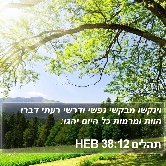 תהלים 38:12 HEB Bible Study