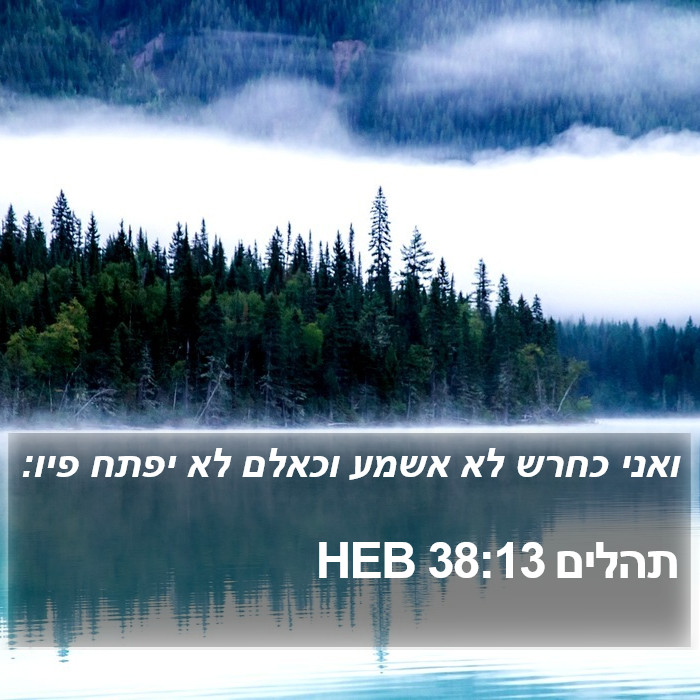 תהלים 38:13 HEB Bible Study