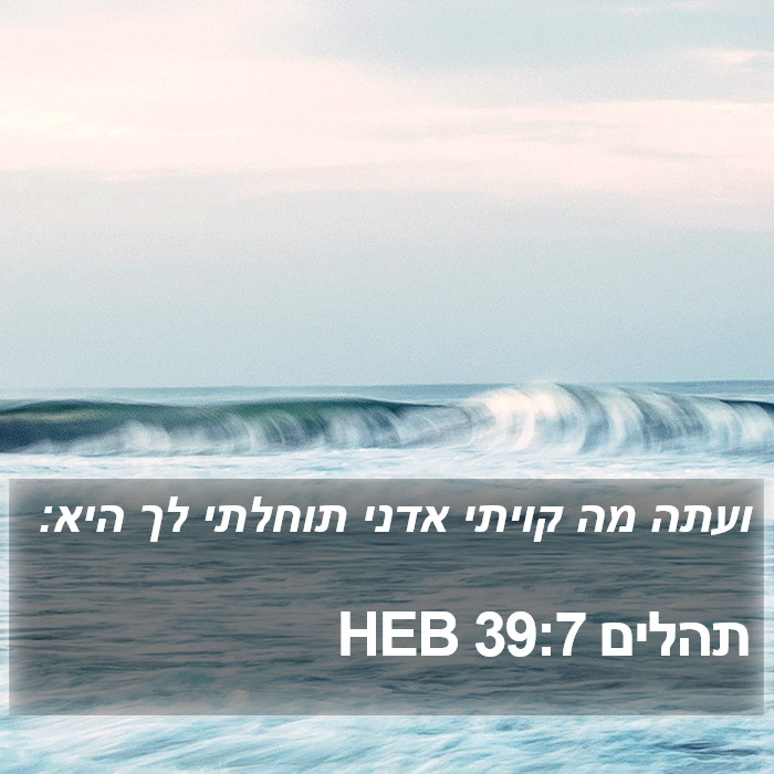 תהלים 39:7 HEB Bible Study