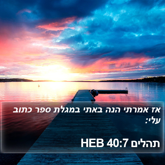 תהלים 40:7 HEB Bible Study