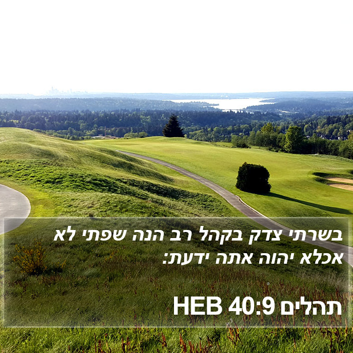 תהלים 40:9 HEB Bible Study