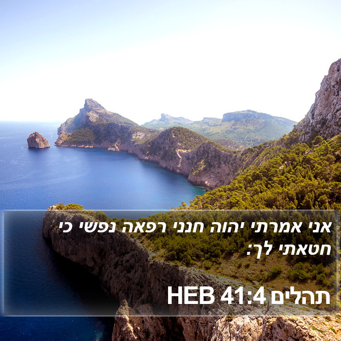 תהלים 41:4 HEB Bible Study