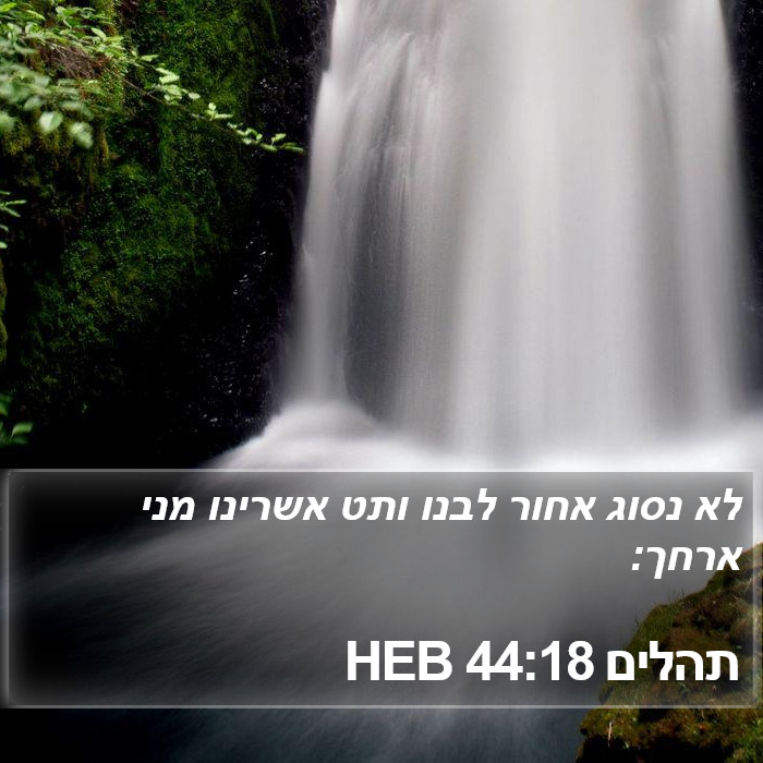 תהלים 44:18 HEB Bible Study