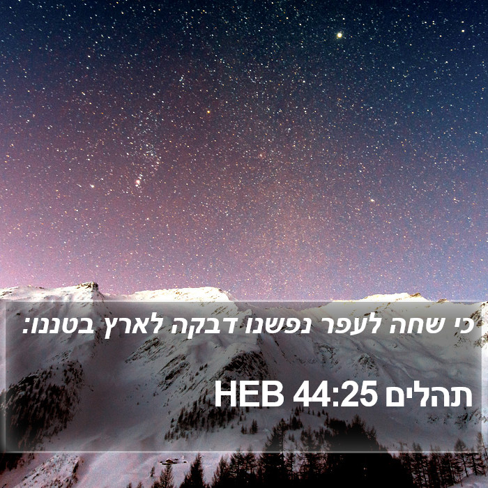 תהלים 44:25 HEB Bible Study