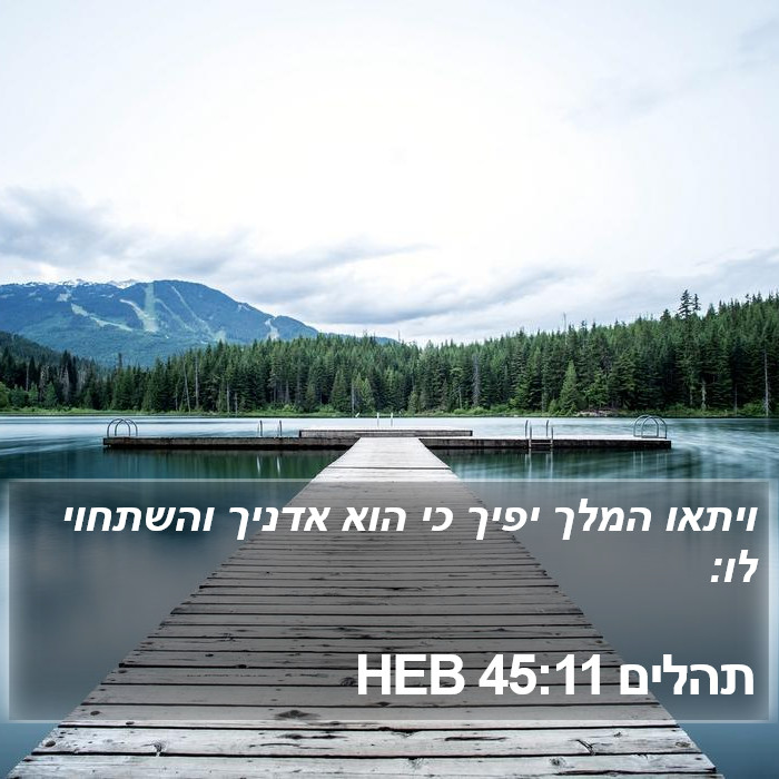 תהלים 45:11 HEB Bible Study