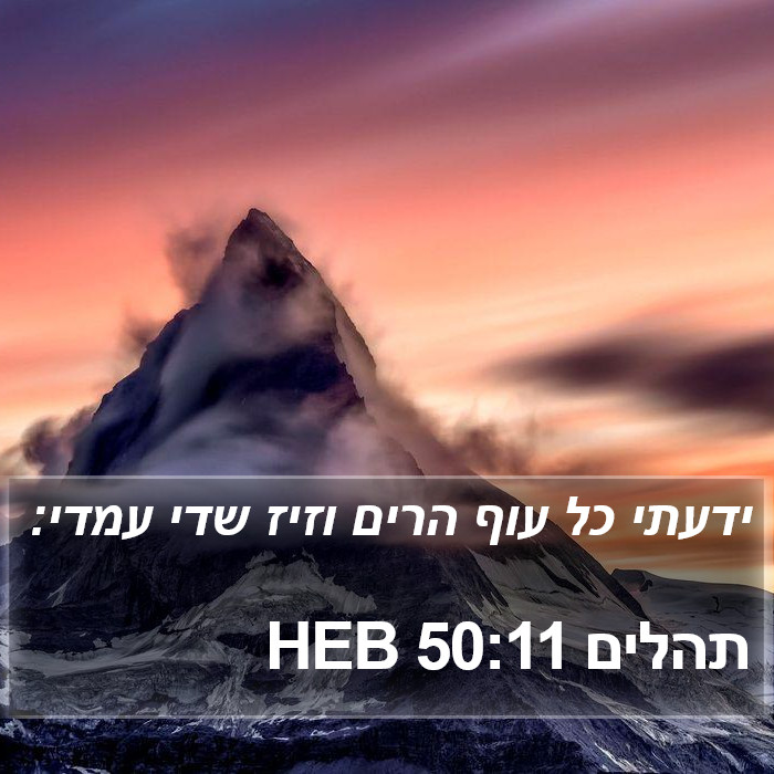 תהלים 50:11 HEB Bible Study