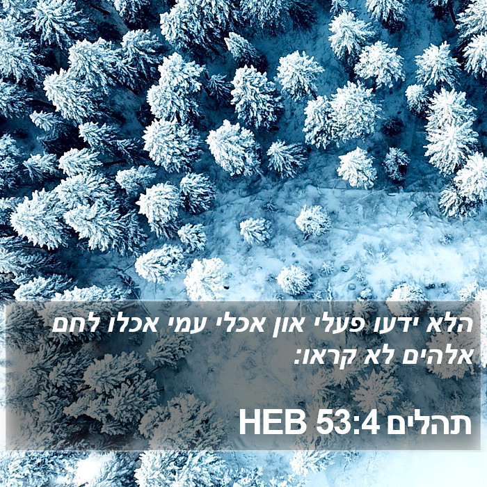 תהלים 53:4 HEB Bible Study