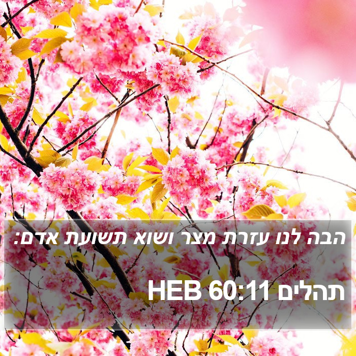 תהלים 60:11 HEB Bible Study