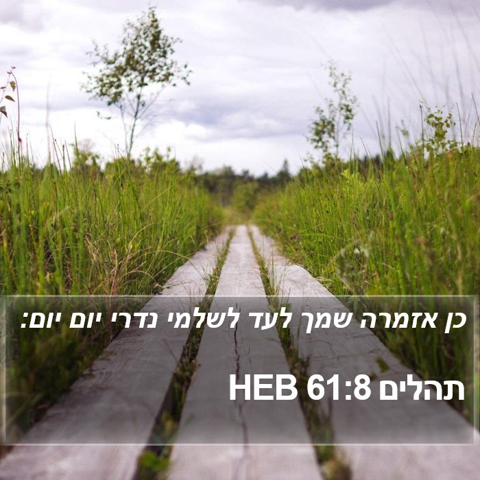 תהלים 61:8 HEB Bible Study