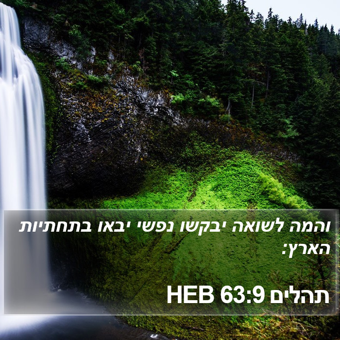 תהלים 63:9 HEB Bible Study