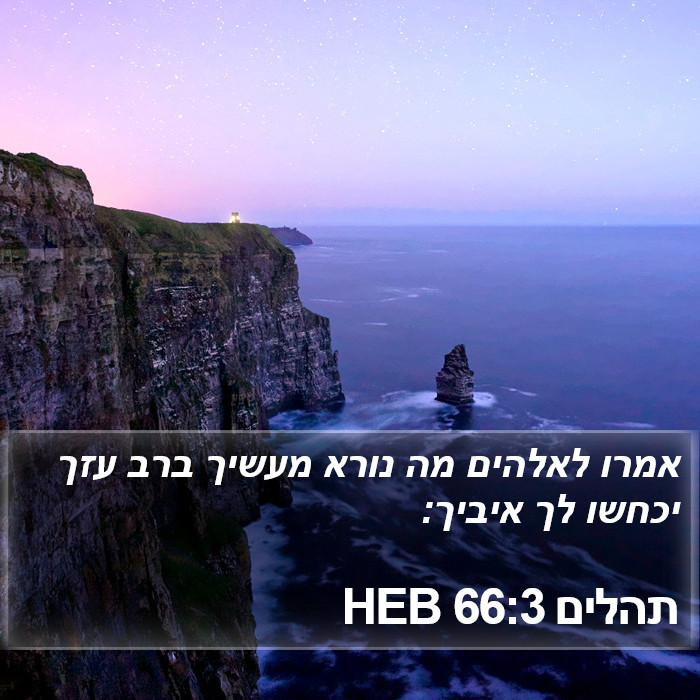 תהלים 66:3 HEB Bible Study