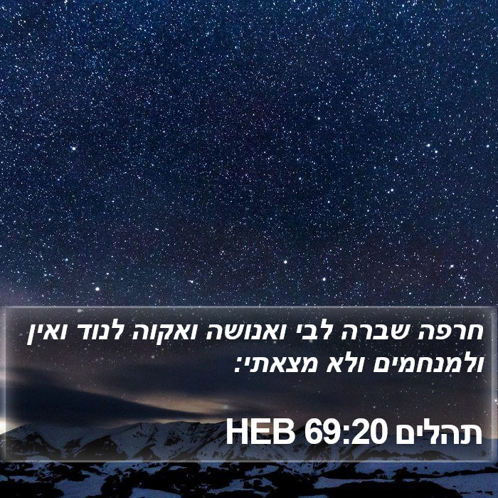 תהלים 69:20 HEB Bible Study