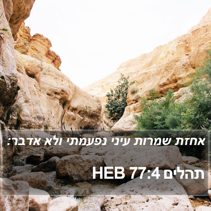 תהלים 77:4 HEB Bible Study