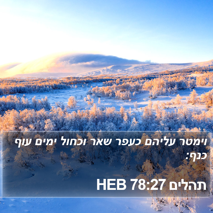 תהלים 78:27 HEB Bible Study