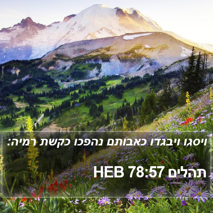 תהלים 78:57 HEB Bible Study