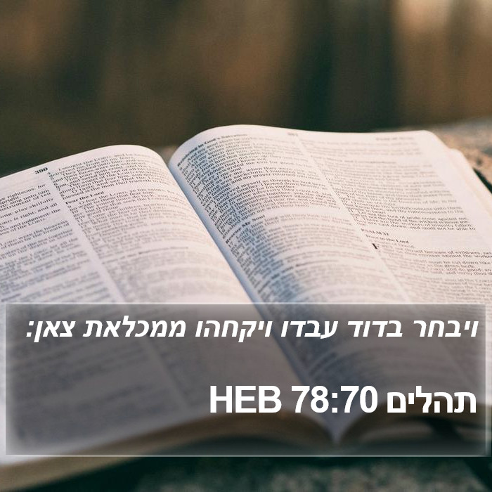 תהלים 78:70 HEB Bible Study