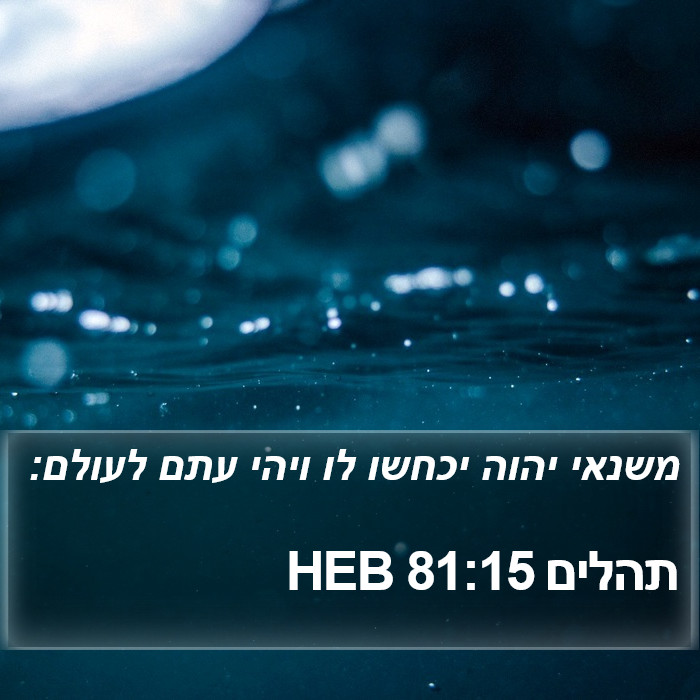 תהלים 81:15 HEB Bible Study