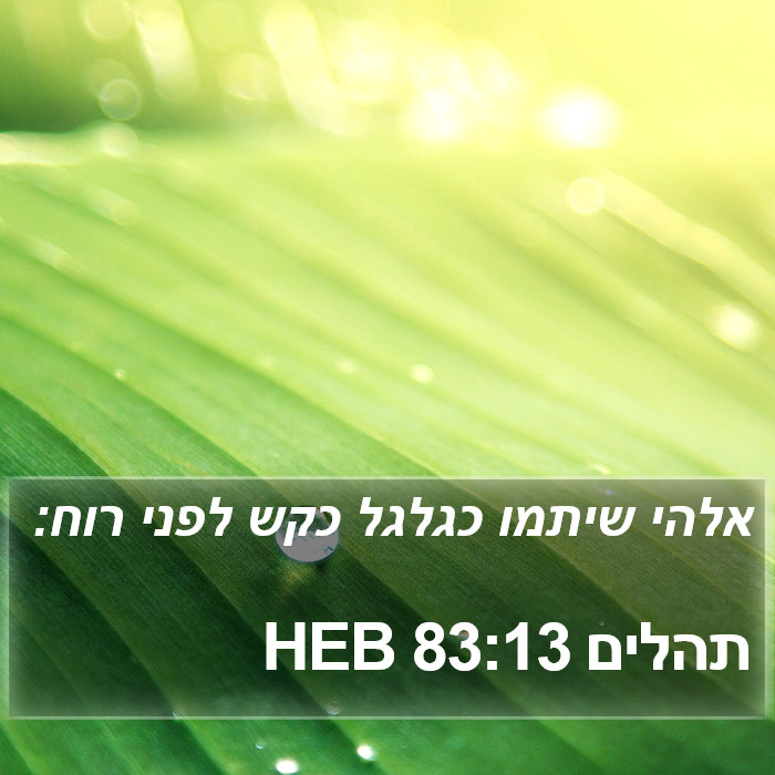 תהלים 83:13 HEB Bible Study