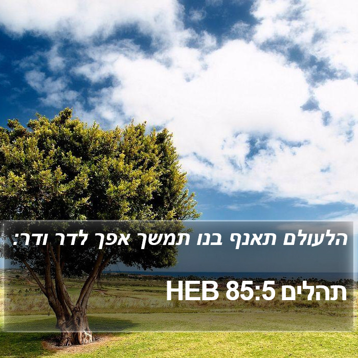 תהלים 85:5 HEB Bible Study