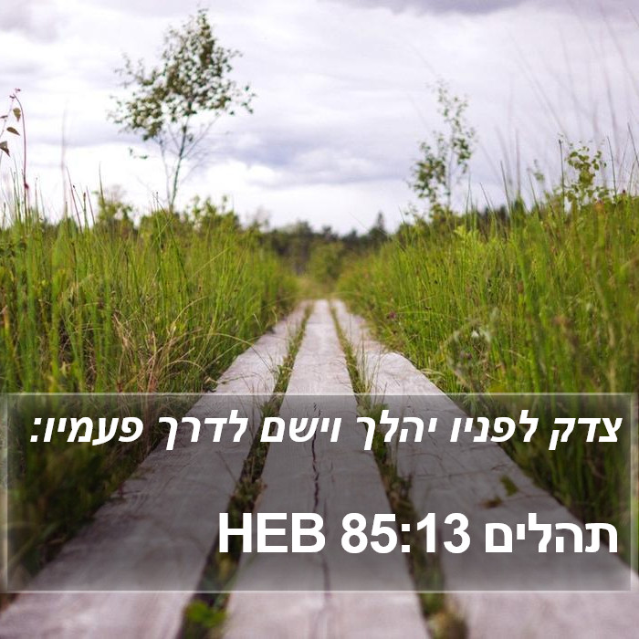 תהלים 85:13 HEB Bible Study