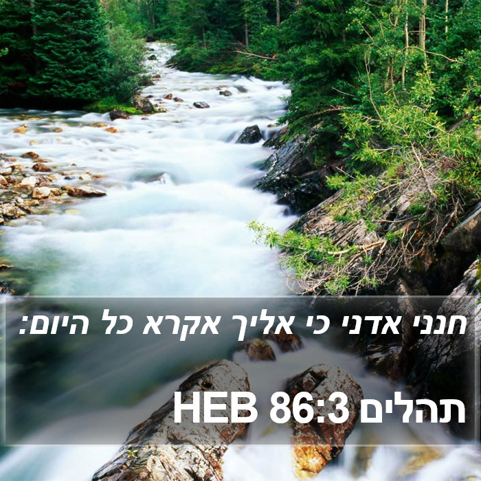 תהלים 86:3 HEB Bible Study