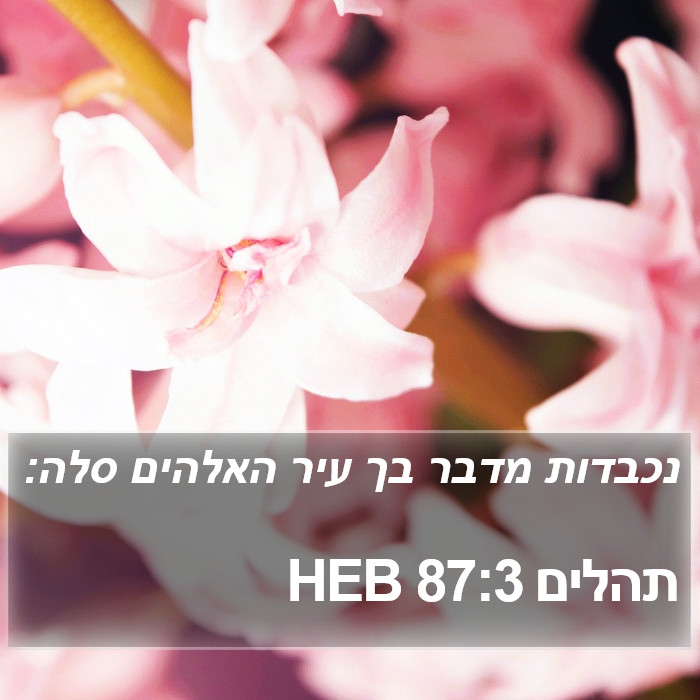 תהלים 87:3 HEB Bible Study