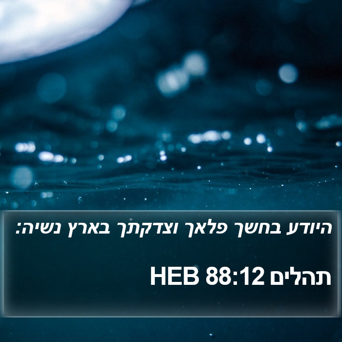 תהלים 88:12 HEB Bible Study