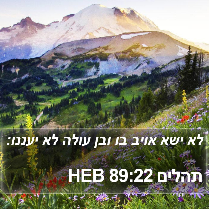 תהלים 89:22 HEB Bible Study