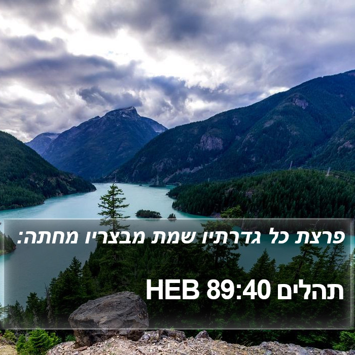 תהלים 89:40 HEB Bible Study