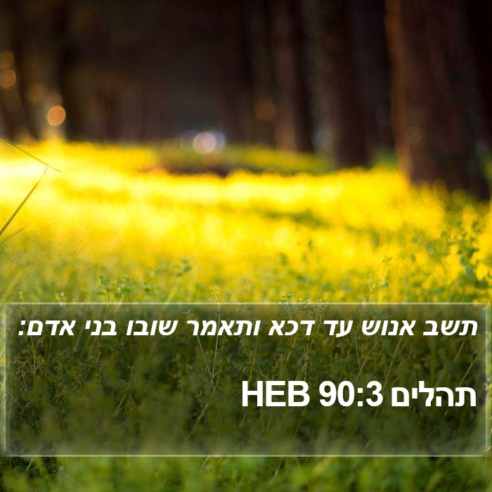 תהלים 90:3 HEB Bible Study