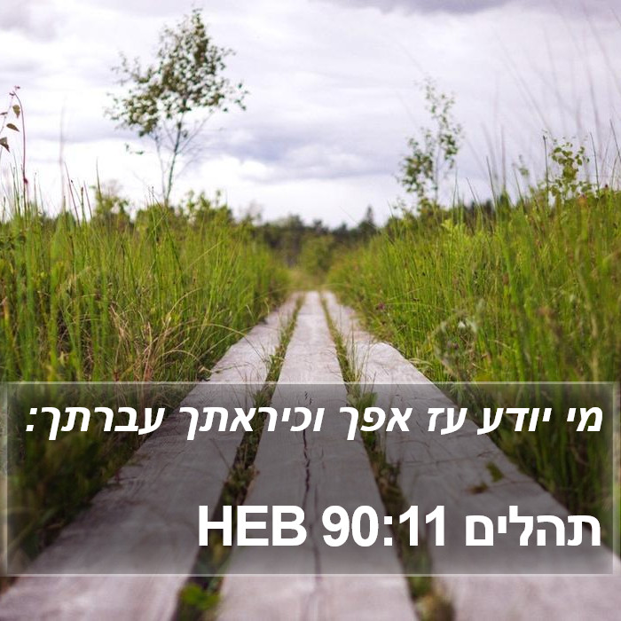 תהלים 90:11 HEB Bible Study