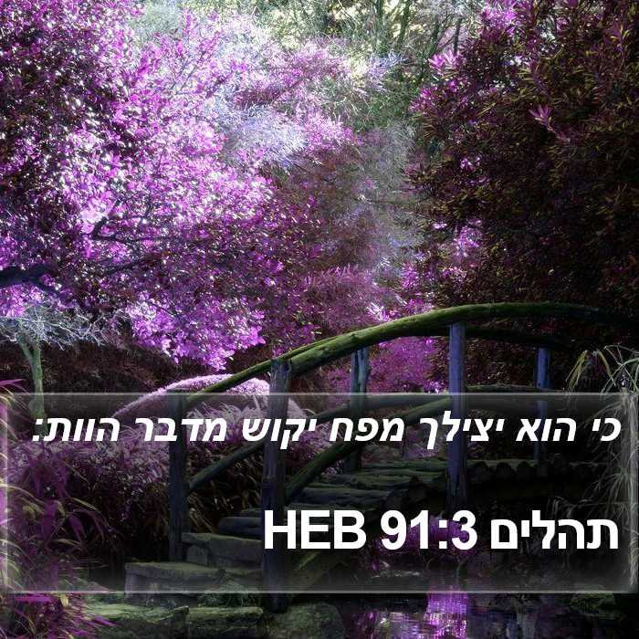 תהלים 91:3 HEB Bible Study