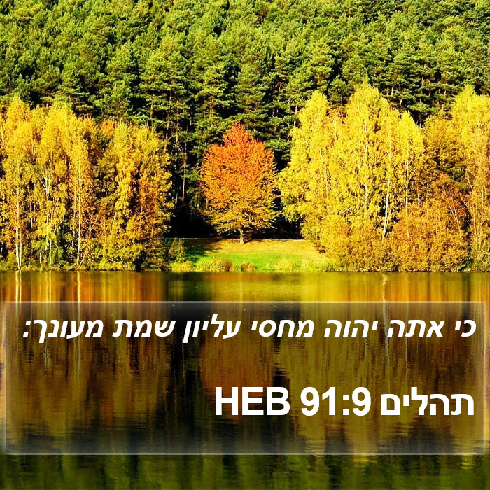 תהלים 91:9 HEB Bible Study