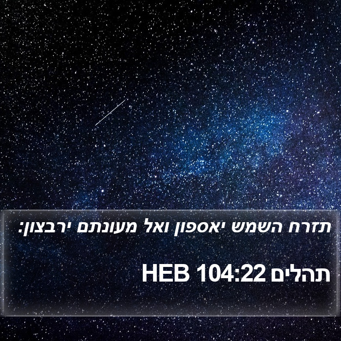 תהלים 104:22 HEB Bible Study