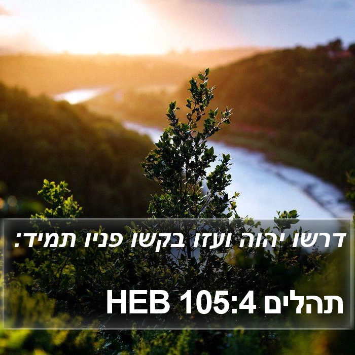 תהלים 105:4 HEB Bible Study