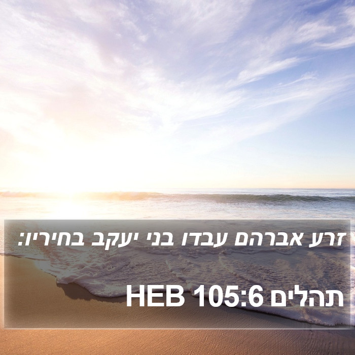 תהלים 105:6 HEB Bible Study