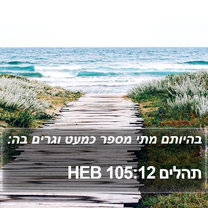 תהלים 105:12 HEB Bible Study