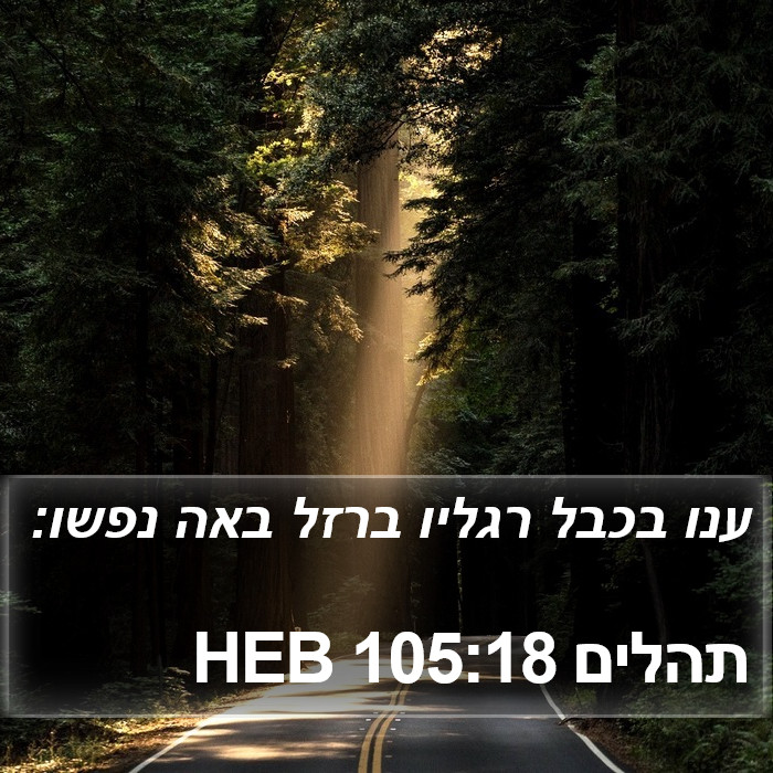 תהלים 105:18 HEB Bible Study