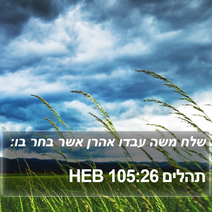 תהלים 105:26 HEB Bible Study